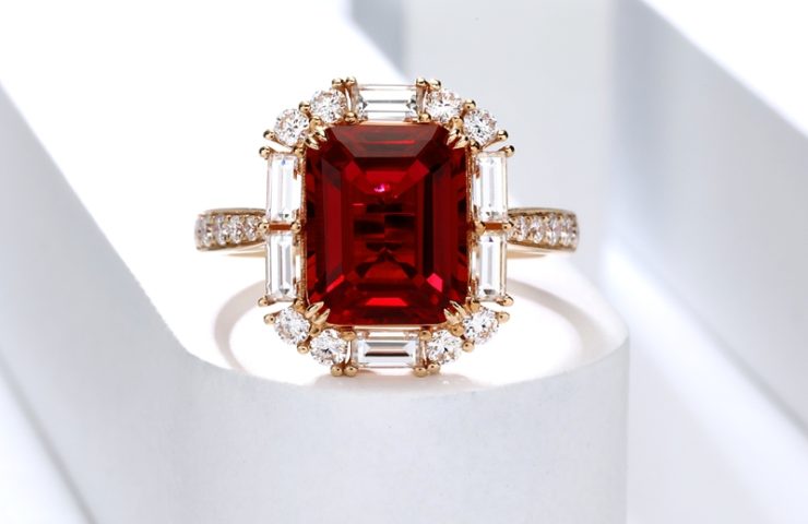 Lab Grown Ruby Diamond Ring