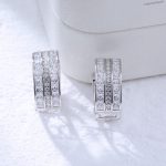 Platinum Moissanite Earrings