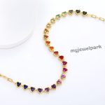 colored lab-grown sapphire necklace