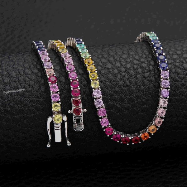 colored gemstone necklace