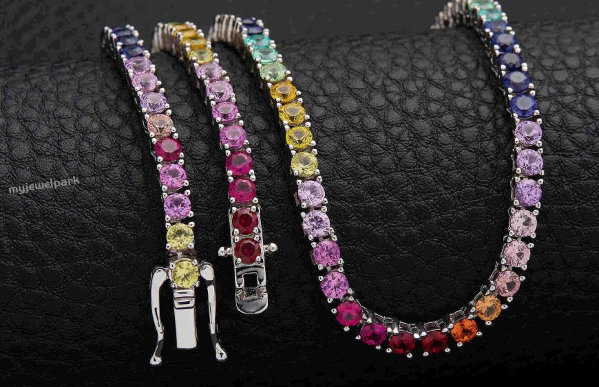 colored gemstone necklace