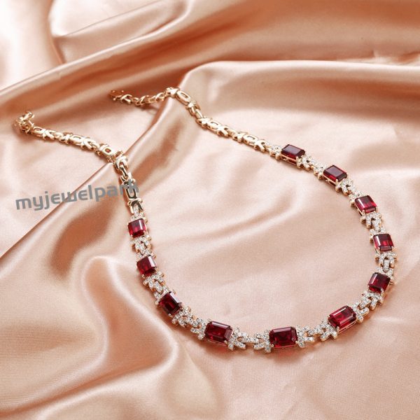 Lab Grown Ruby Necklace