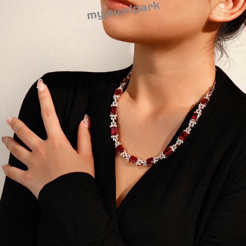 Lab Grown Ruby Necklace