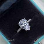 Pear Moissanite Ring