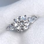 Three Stone Moissanite Ring