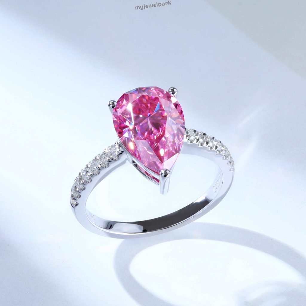 Simple Moissanite Engagement Ring
