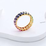 Lab Grown Sapphire Rainbow Ring