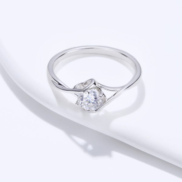 simple moissanite ring