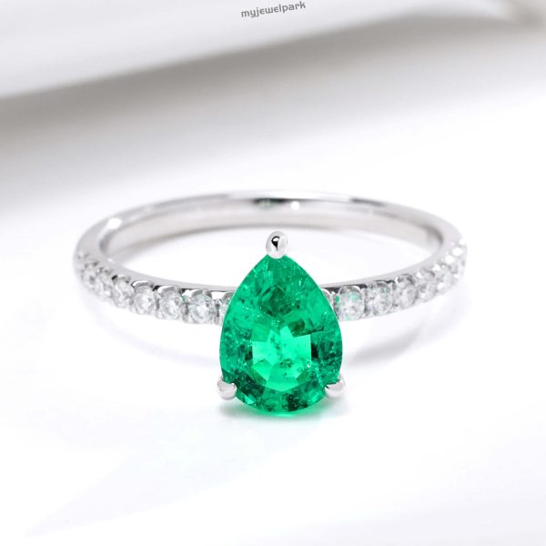Pear Shaped Emerald Ring