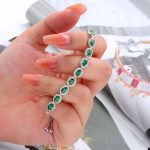 lab grown emerald bracelet