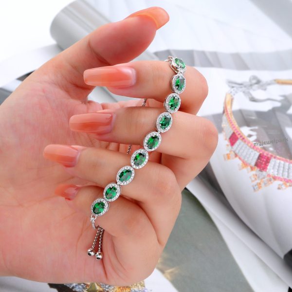 lab grown emerald bracelet