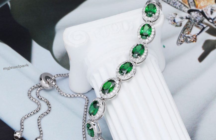 lab emerald bracelet design