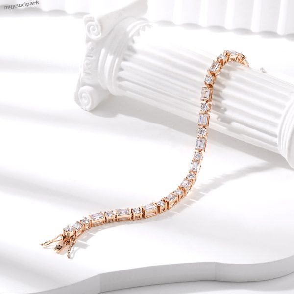 Mixed Cut Moissanite Bracelet