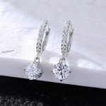 Round Moissanite Earring