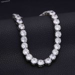 round moissanite necklace