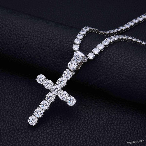 Moissanite Cross Necklace