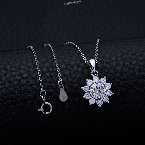 moissanite necklace womens