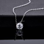 Moissanite Four-claw Necklace