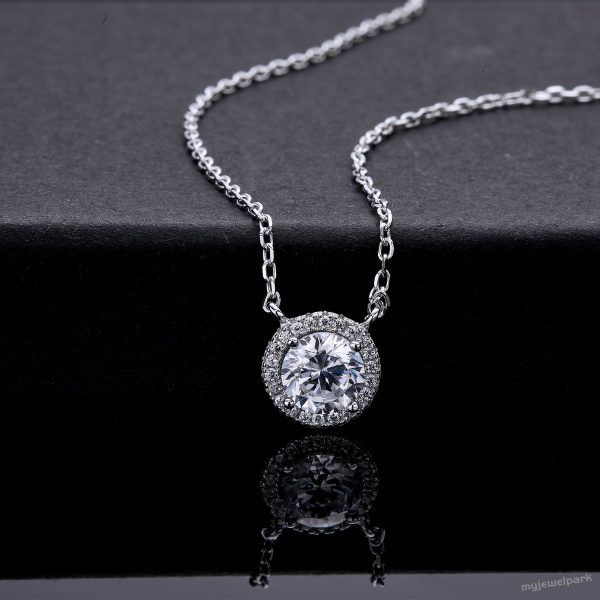 Lab Diamond Solitaire Necklace