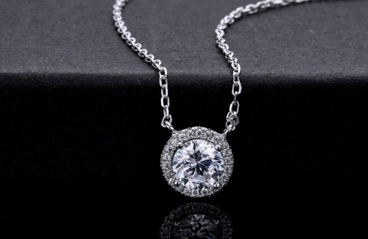 Lab Diamond Solitaire Necklace