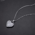 heart moissanite necklace