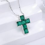 emerald cross necklace
