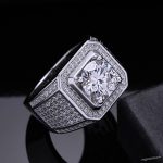 Men's Moissanite Square Ring