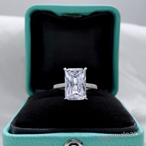 Classic Rectangular Moissanite Ring