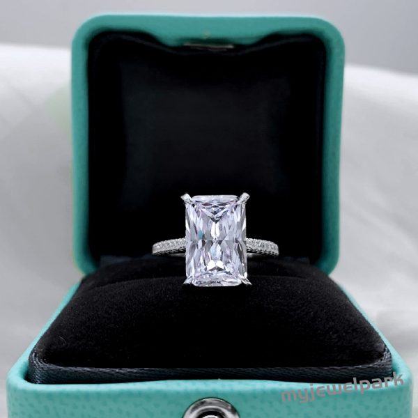 Rectangular Moissanite Ring