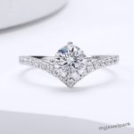 Moissanite Heart Ring