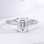 Moissanite Rectangle Ring