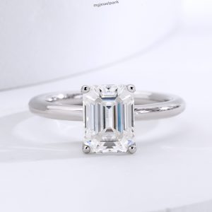 Moissanite Rectangle Ring Classic