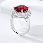 Women's Elegant Classic Lab Ruby Ring