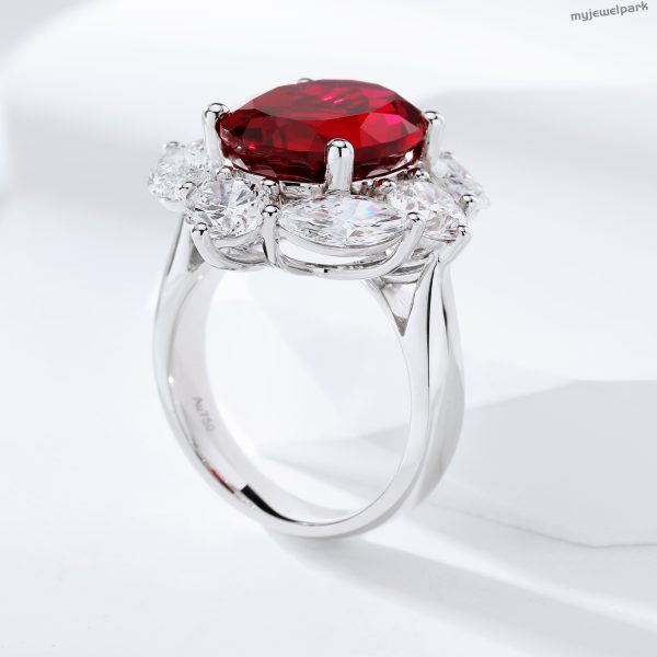 Women's Elegant Classic Lab Ruby Ring