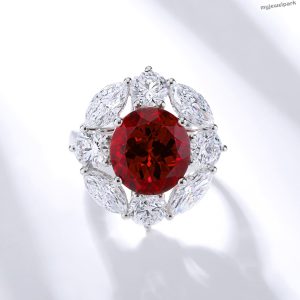Fashion flower ring personality
