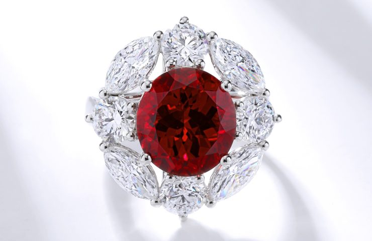 Fashion flower ring personality