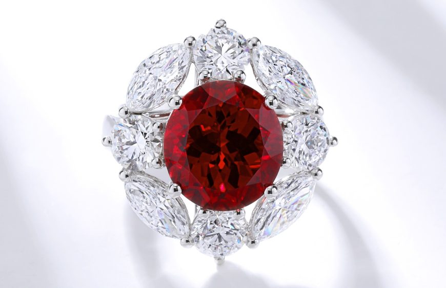Fashion flower ring personality
