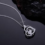 heart moissanite necklace
