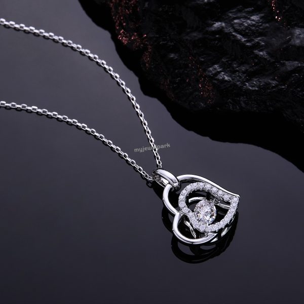 heart moissanite necklace