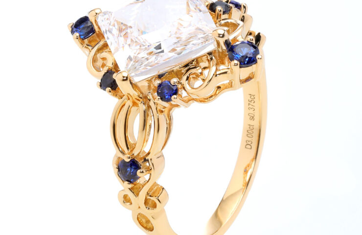 blue sapphire engagement ring