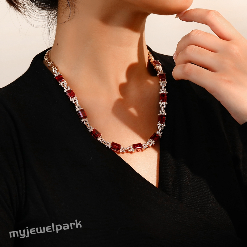 Lab Grown Ruby Necklace