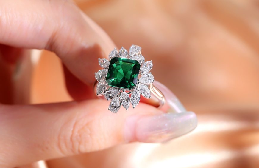 Cultivated Emerald Rings