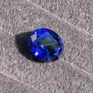 Oval Lab Grown Royal Sapphire 13x11x7.5mm 8.8ct