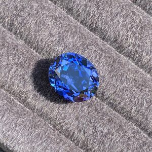 Oval Lab Grown Cornflower Sapphire 14x12x7.5mm 11.3ct