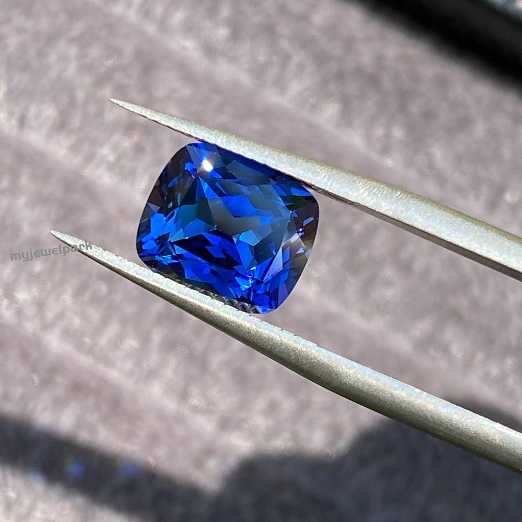 Cushion Lab Grown Royal Sapphire