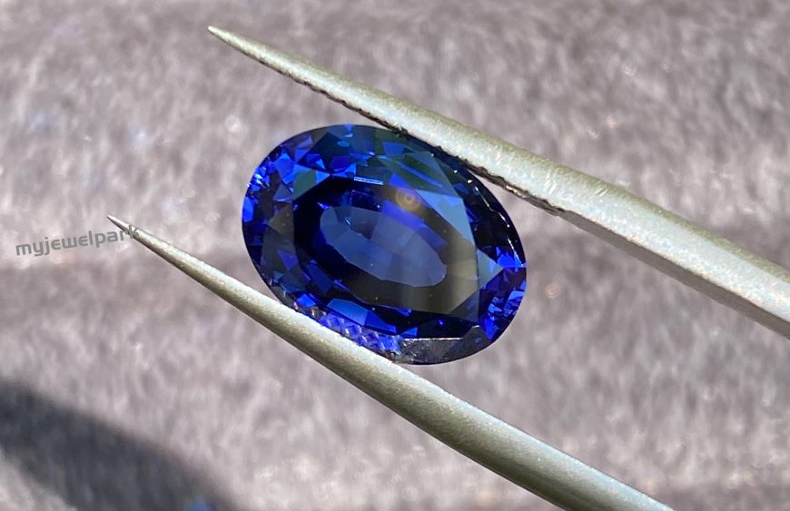 Oval Lab Grown Royal Sapphire