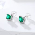 Lab Emerald Earrings