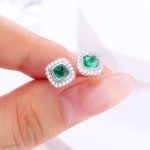 lab grown emerald earrings