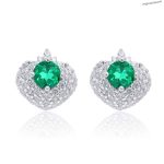 peacock feather earrings