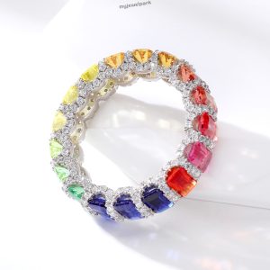 CLR-619-长方彩虹戒指-2